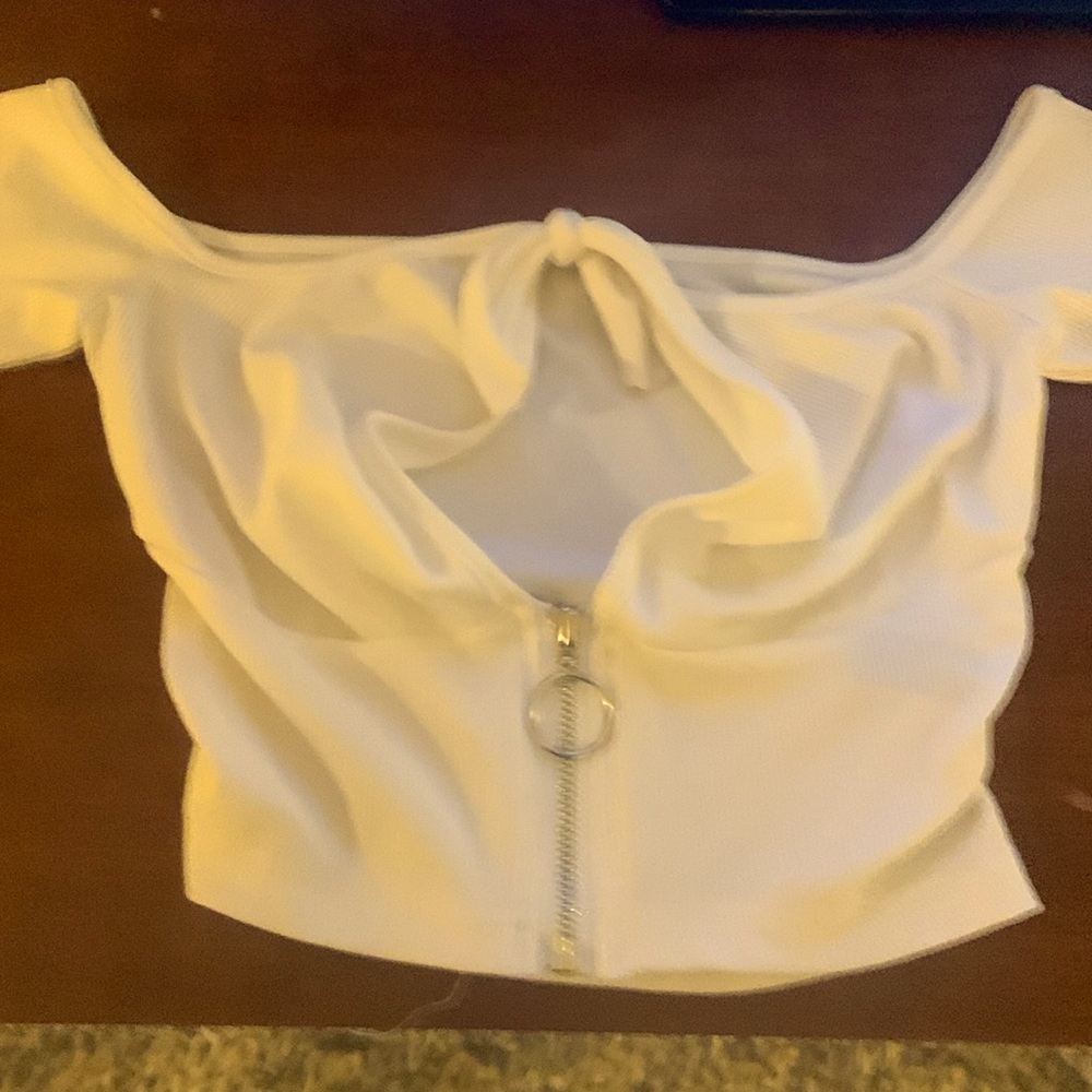 White crop top